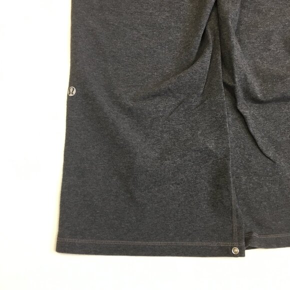 LULULEMON Athletica Gray Charcoal Adjustable Hem Wide Leg Pull On Crop Pant - Picture 9 of 11